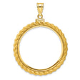 32 mm 14k Yellow Gold coin bezel for 32 mm Coin