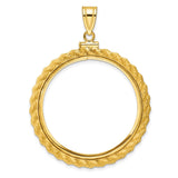32 mm 14k Yellow Gold coin bezel for 32 mm Coin