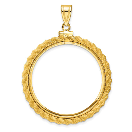 32 mm 14k Yellow Gold coin bezel for 32 mm Coin