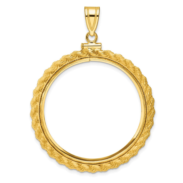 32 mm 14k Yellow Gold coin bezel for 32 mm Coin