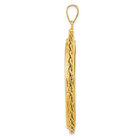 32 mm 14k Yellow Gold coin bezel for 32 mm Coin — alternate view