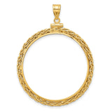 32 mm 14k Yellow Gold coin bezel for 32 mm Coin