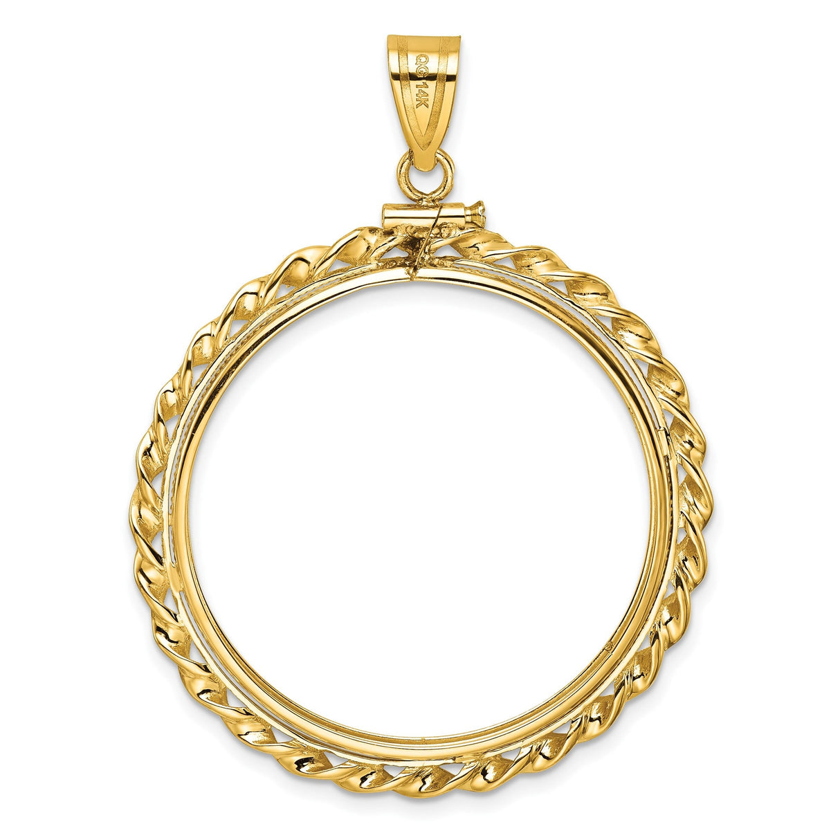 32 mm 14k Yellow Gold coin bezel for 32 mm Coin — additional image