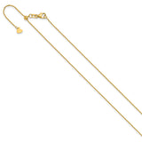 14K Yellow Gold 1.2 mm Polished Chain Necklace