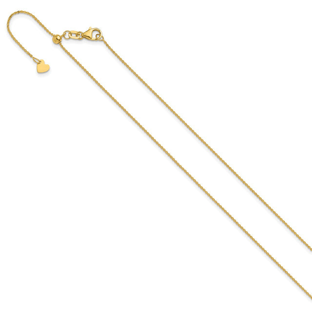 14K Yellow Gold 1.2 mm Polished Chain Necklace