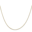 14K Yellow Gold 0.5 mm Box Chain Necklace, Polished