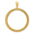 33 mm 10k Yellow Gold coin bezel for 32.7 mm Coin