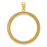 33 mm 10k Yellow Gold coin bezel for 32.7 mm Coin