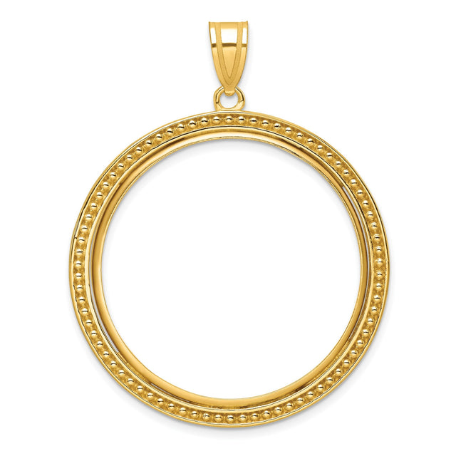 33 mm 10k Yellow Gold coin bezel for 32.7 mm Coin