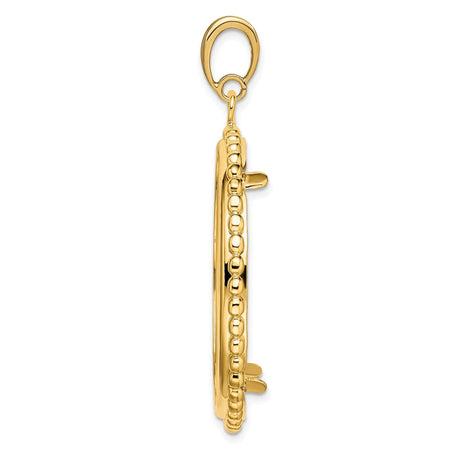 33 mm 14k Yellow Gold coin bezel for 32.7 mm Coin — alternate view