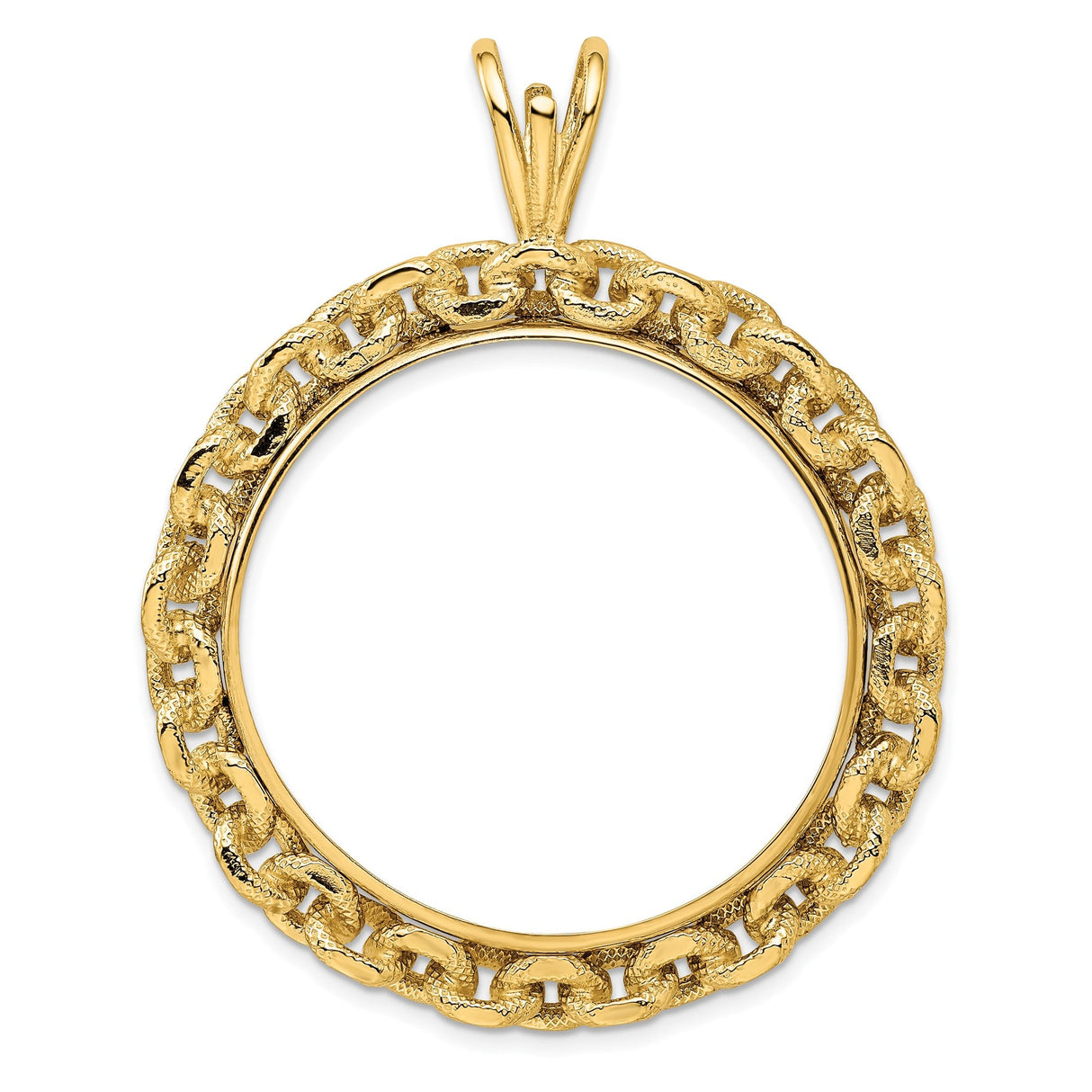 33 mm 14k Yellow Gold coin bezel for 32.7 mm Coin