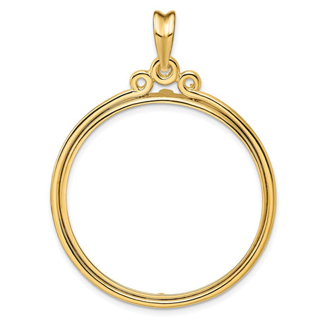 33 mm 14k Yellow Gold coin bezel for 32.7 mm Coin