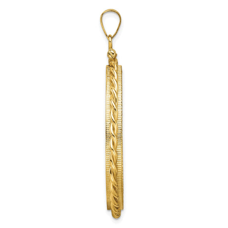 33 mm 14k Yellow Gold coin bezel for 32.7 mm Coin — alternate view