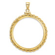 33 mm 14k Yellow Gold coin bezel for 32.7 mm Coin