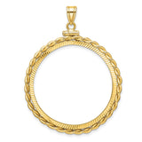 33 mm 14k Yellow Gold coin bezel for 32.7 mm Coin