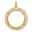 33 mm 14k Yellow Gold coin bezel for 32.7 mm Coin