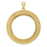 33 mm 14k Yellow Gold coin bezel for 32.7 mm Coin
