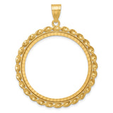 33 mm 14k Yellow Gold coin bezel for 32.7 mm Coin