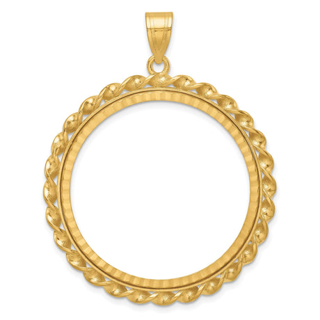 33 mm 14k Yellow Gold coin bezel for 32.7 mm Coin