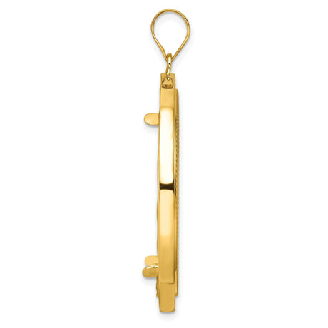 33 mm 14k Yellow Gold coin bezel for 32.7 mm Coin — alternate view
