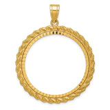 33 mm 14k Yellow Gold coin bezel for 32.7 mm Coin