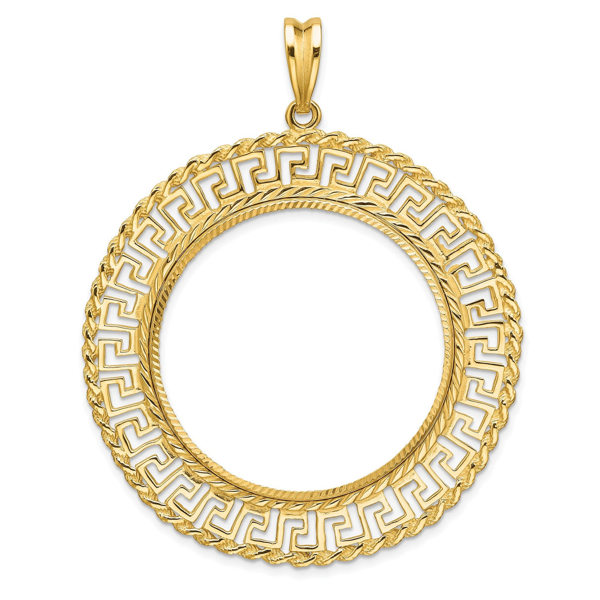 33 mm 14k Yellow Gold coin bezel for 32.7 mm Coin
