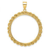 33 mm 10k Yellow Gold coin bezel for 32.7 mm Coin