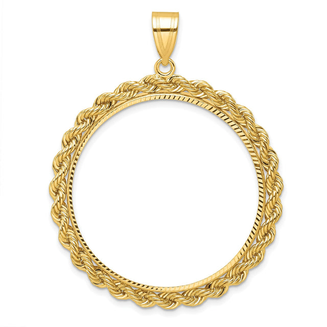 33 mm 10k Yellow Gold coin bezel for 32.7 mm Coin