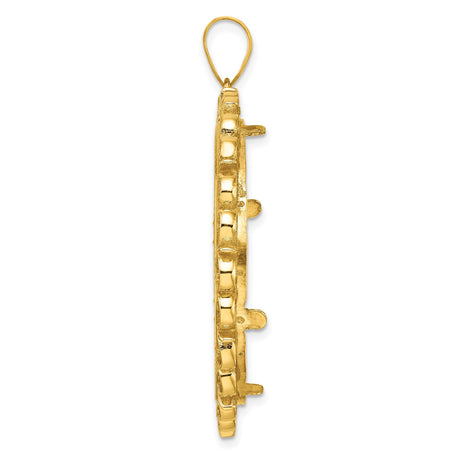 33 mm 14k Yellow Gold coin bezel for 32.7 mm Coin — alternate view