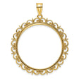 33 mm 14k Yellow Gold coin bezel for 32.7 mm Coin