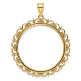 33 mm 14k Yellow Gold coin bezel for 32.7 mm Coin