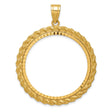 33 mm 10k Yellow Gold coin bezel for 32.7 mm Coin