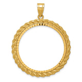 33 mm 10k Yellow Gold coin bezel for 32.7 mm Coin
