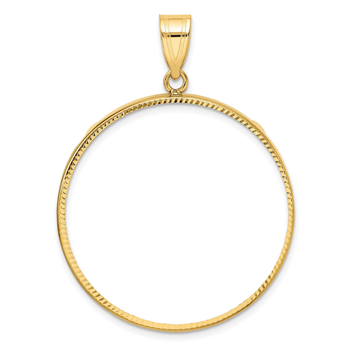 33 mm 10k Yellow Gold coin bezel for 32.7 mm Coin
