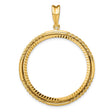 33 mm 14k Yellow Gold coin bezel for 32.7 mm Coin