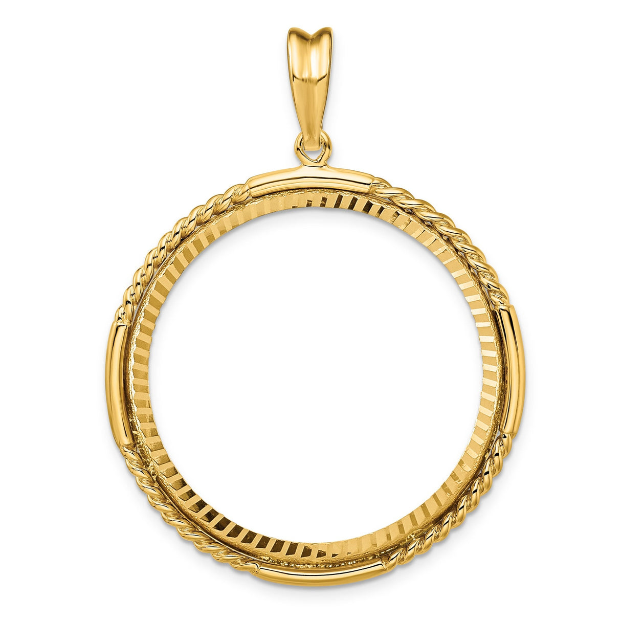 33 mm 14k Yellow Gold coin bezel for 32.7 mm Coin
