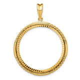33 mm 14k Yellow Gold coin bezel for 32.7 mm Coin