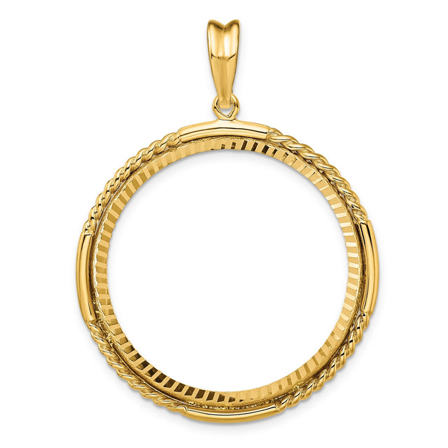 33 mm 14k Yellow Gold coin bezel for 32.7 mm Coin