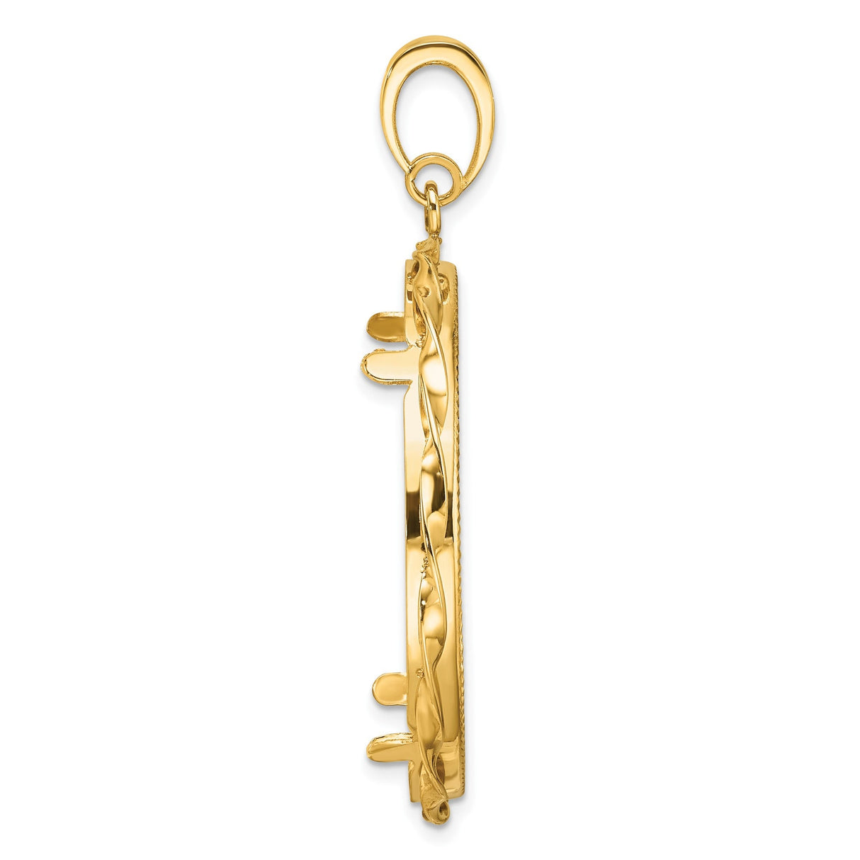 33 mm 14k Yellow Gold coin bezel for 32.7 mm Coin — alternate view