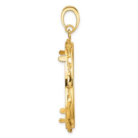 33 mm 14k Yellow Gold coin bezel for 32.7 mm Coin — alternate view