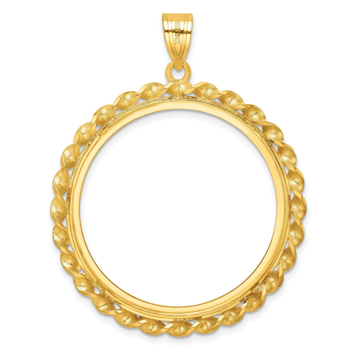 33 mm 14k Yellow Gold coin bezel for 32.7 mm Coin — additional image