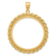 33 mm 14k Yellow Gold coin bezel for 32.7 mm Coin