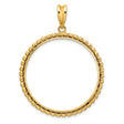 33 mm 14k Yellow Gold coin bezel for 32.7 mm Coin