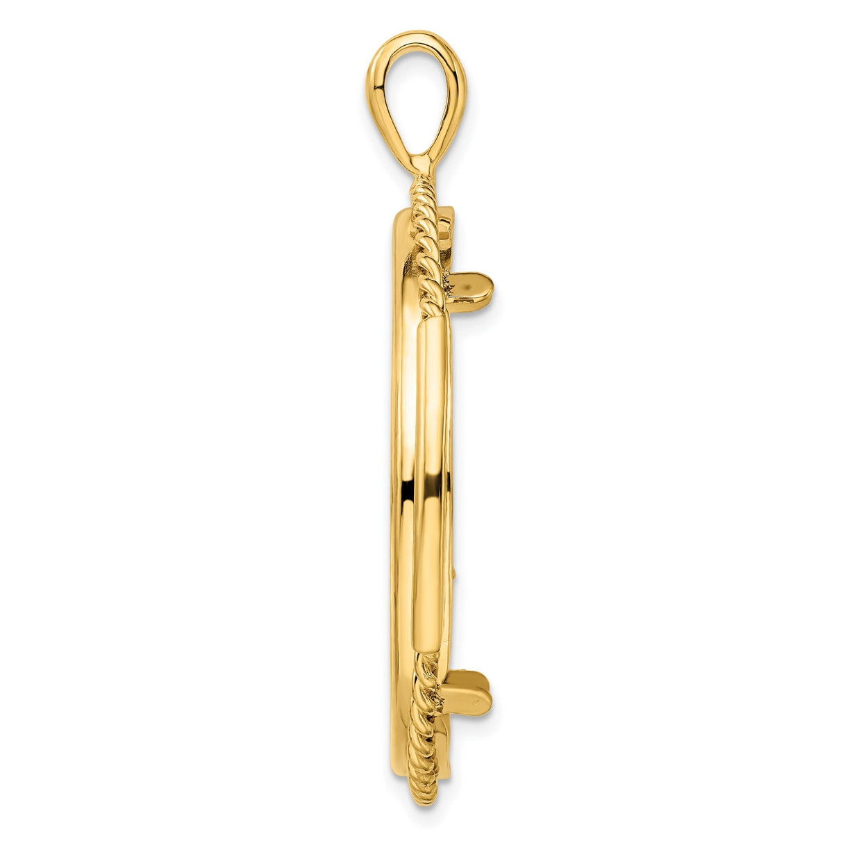 33 mm 14k Yellow Gold coin bezel for 32.7 mm Coin — alternate view