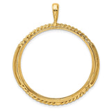 33 mm 14k Yellow Gold coin bezel for 32.7 mm Coin — additional image
