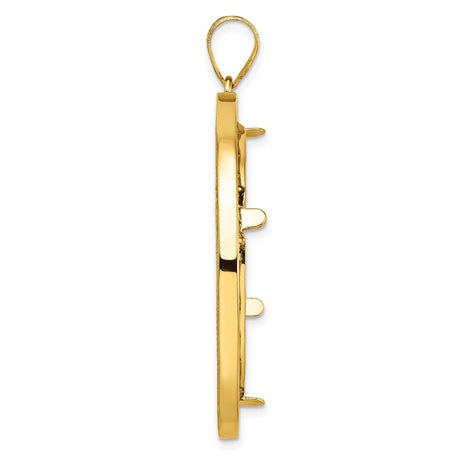 33 mm 14k Yellow Gold coin bezel for 32.7 mm Coin — alternate view
