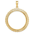 33 mm 14k Yellow Gold coin bezel for 32.7 mm Coin