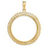 33 mm 14k Yellow Gold coin bezel for 32.7 mm Coin