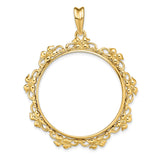 33 mm 14k Yellow Gold coin bezel for 32.7 mm Coin