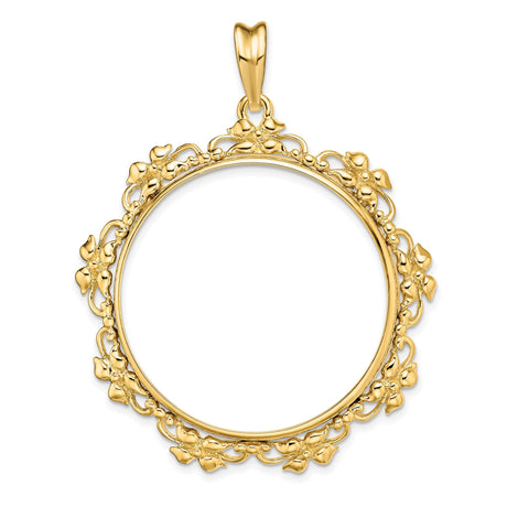 33 mm 14k Yellow Gold coin bezel for 32.7 mm Coin